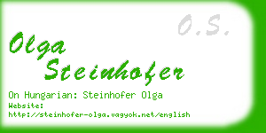 olga steinhofer business card